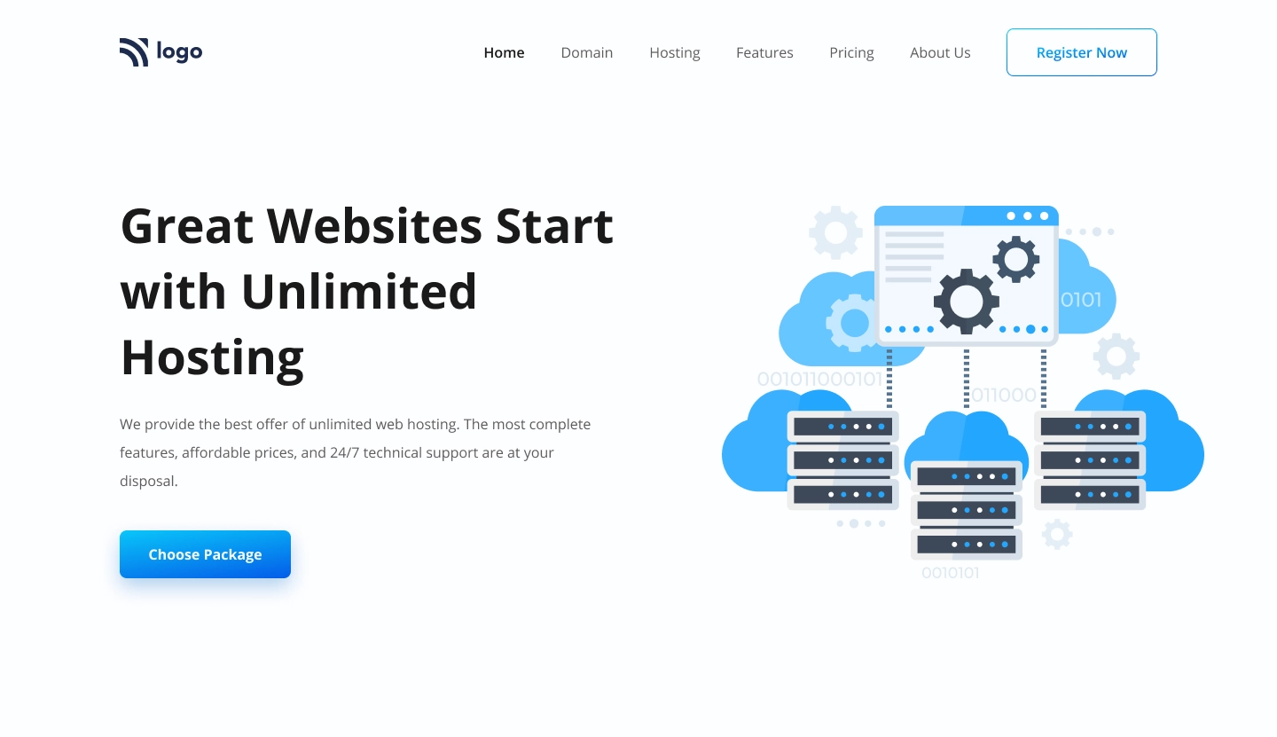 Hosting Landing Page